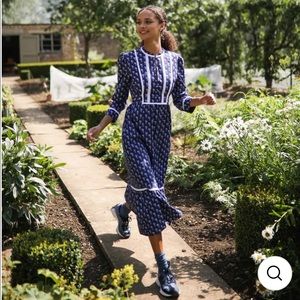 Pink City Prints Midnight Strawberry Audrey dress